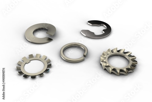 Photos 3d illustration of washers
