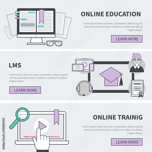 online education banners