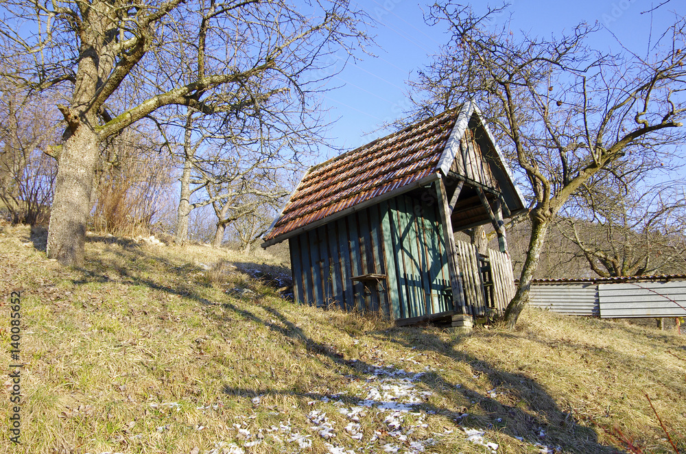 Gartenhaus auf einer Streuobstwiese Gartenhaus auf einer Streuobstwiese