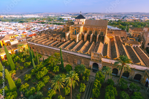 Aerial view of Great Mosque Mezquita - Catedral de Cordoba, Andalusia, Spain photo