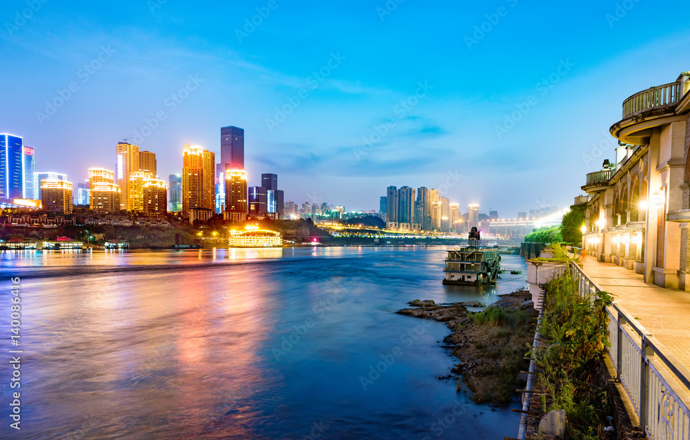 Naklejka premium China Chongqing City Lights