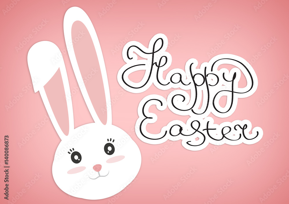 Happy Easter Typographical Background Happy Easter Typographical Background