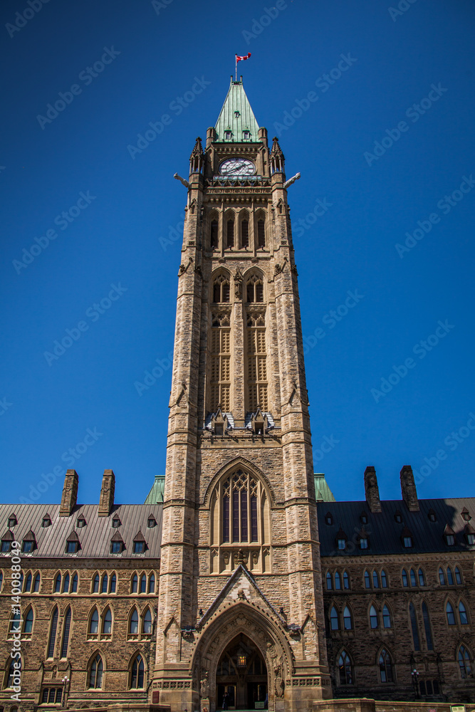 Parliament Building neo-Gothic complex hosting Canada's legislature in Ottawa, Canada