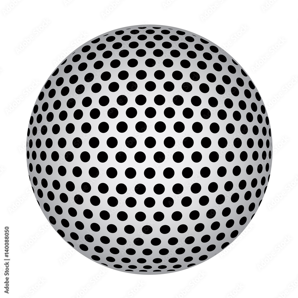 Abstract 3D Sphere with Black Circle Dots. Vector Illustration Abstract 3D Sphere with Black Circle Dots. Vector Illustration