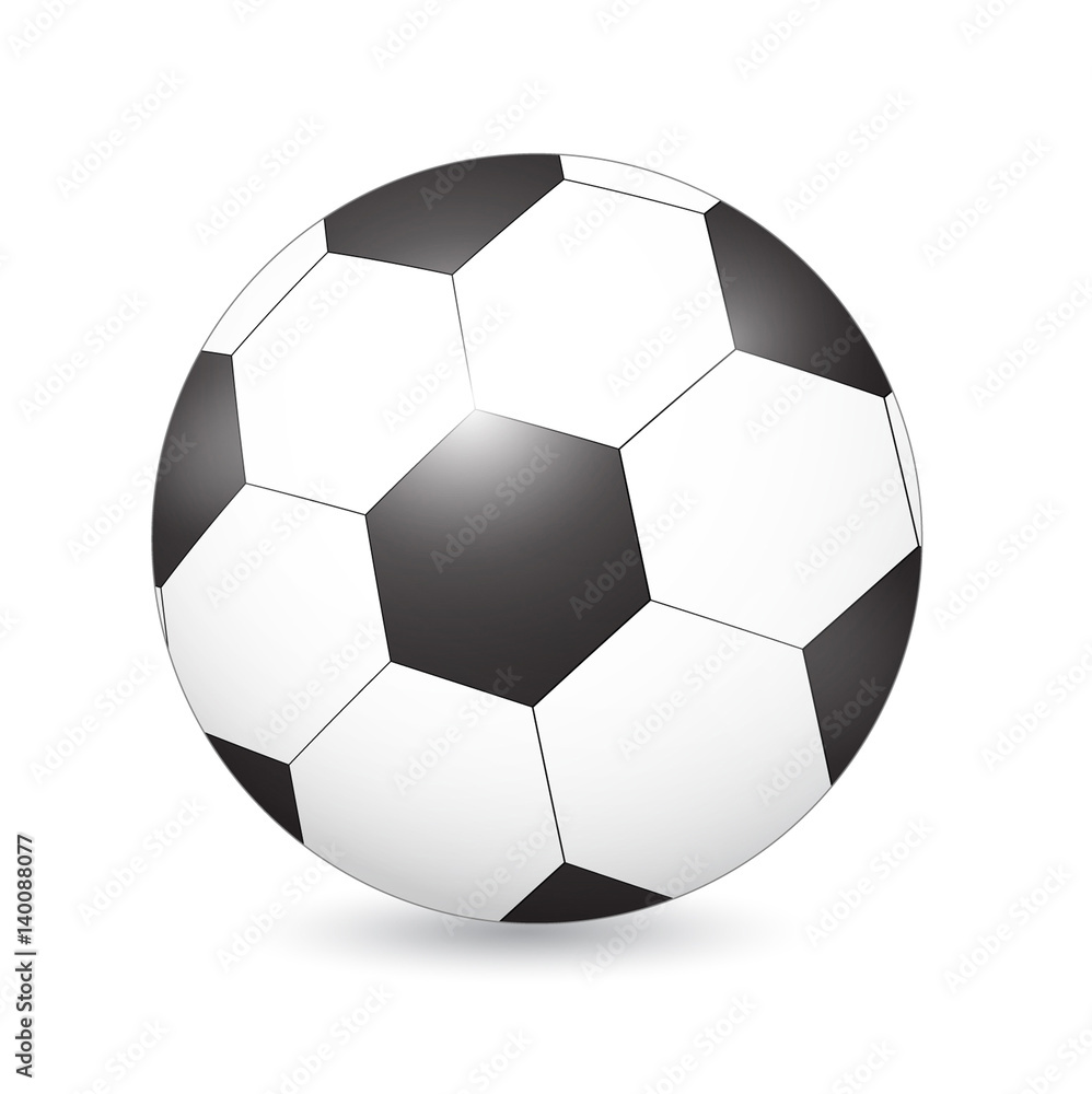 Soccer (Football) ball on white. Vector Illustration Soccer (Football) ball on white. Vector Illustration