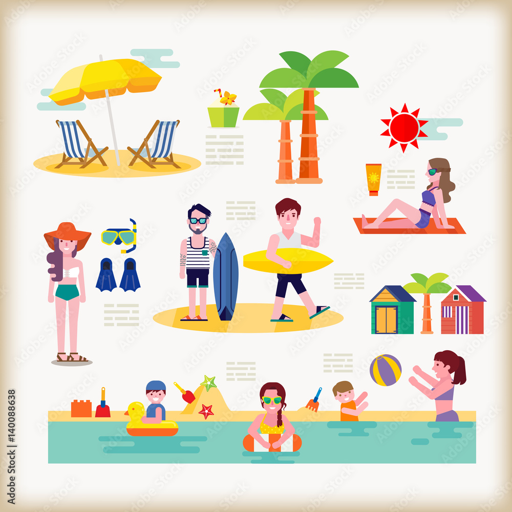 Fototapeta premium people on the beach