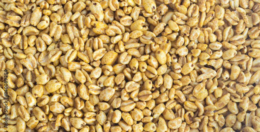 Puffed Wheat Snack Background Puffed Wheat Snack Background