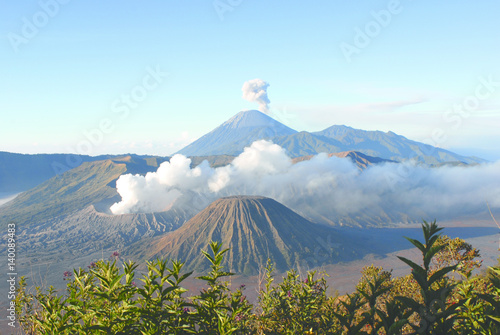 Mount Bromo, an active volcano and part of the Tengger Semeru National Park in East Java, Indonesia.