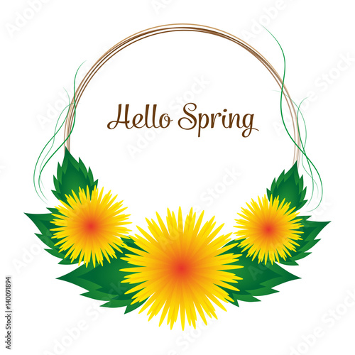 Hello Spring, frame for your spring text