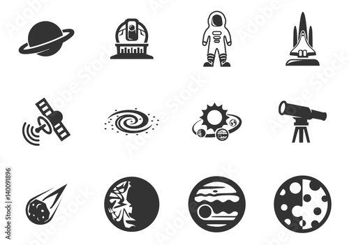 Space icons set