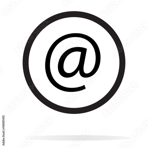 email icon on white background. email sign.