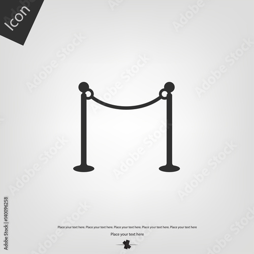 Stand barrier vector icon