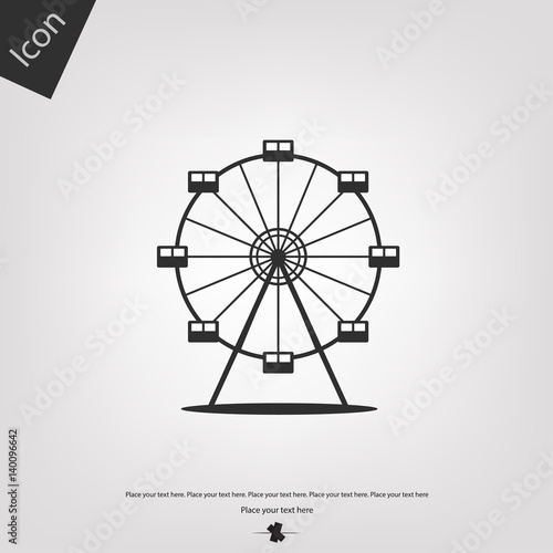 Ferris wheel vector icon
