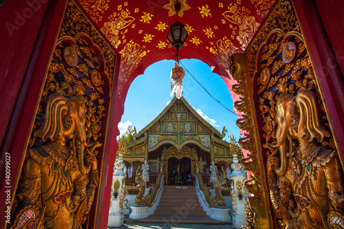 Door temple in CHAING RAI  THAILAND