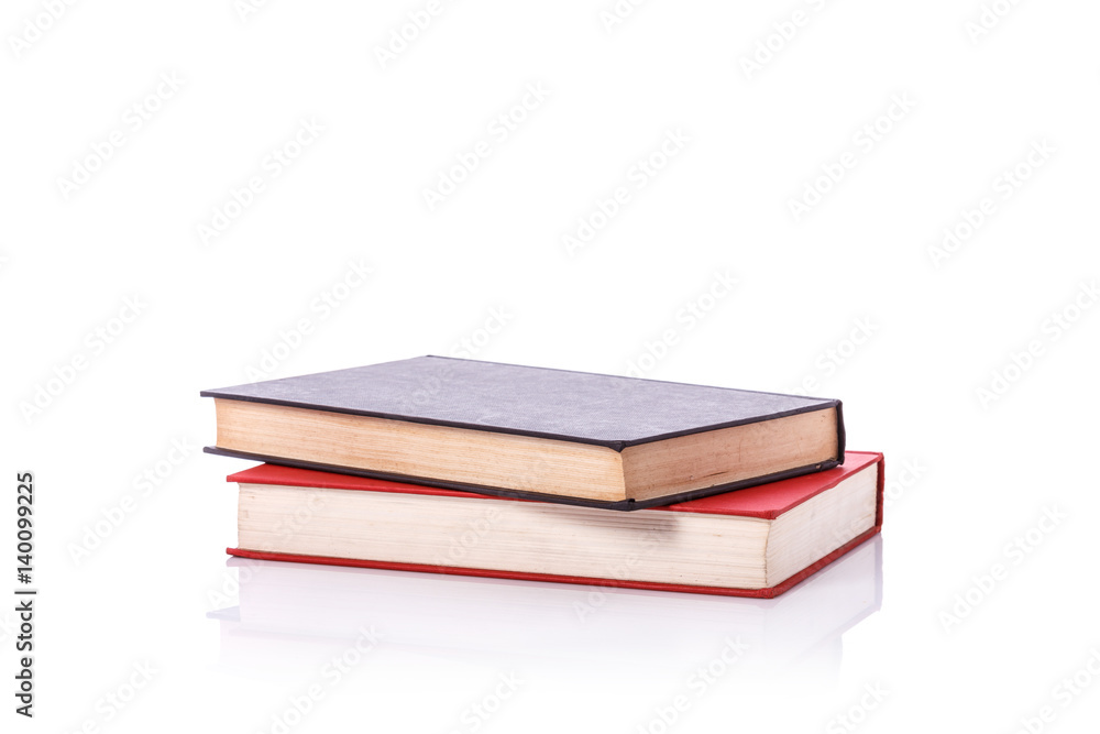 Old book with empty blank cover. Studio shot isolated on white Old book with empty blank cover. Studio shot isolated on white