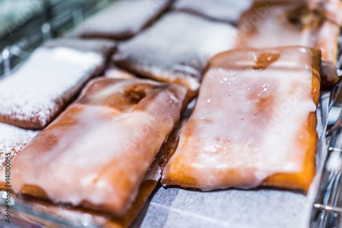 Fastnacht doughnut pastry from Germany macro closeup photo