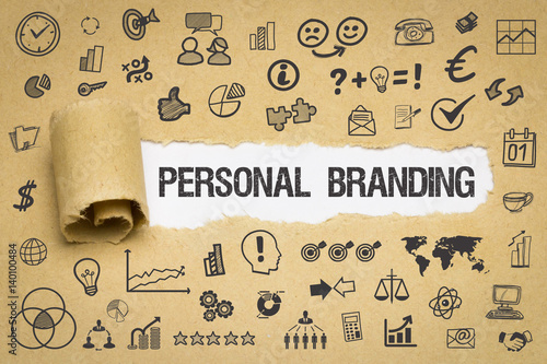 Personal Branding / Papier mit Symbole photo