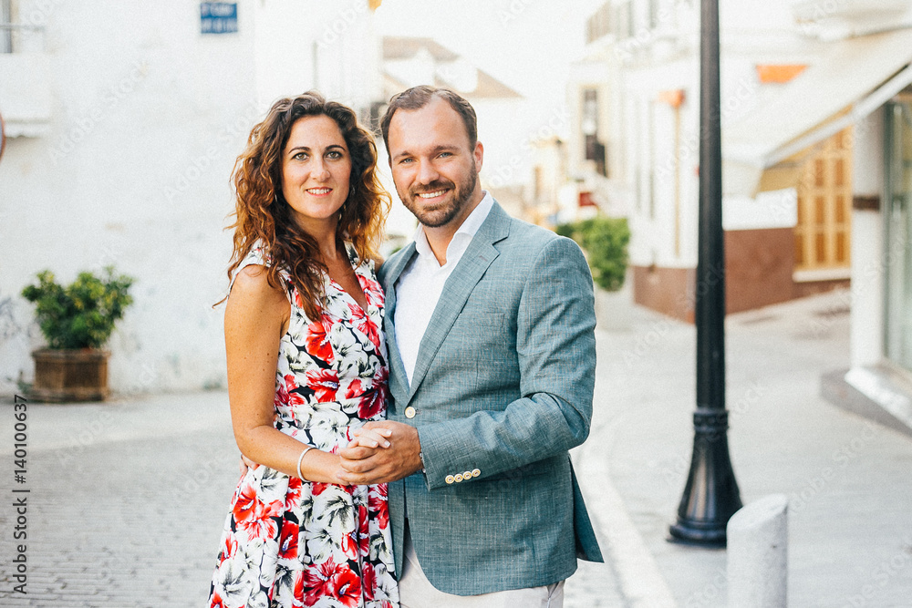 Fototapeta premium A romantic couple is happy forever