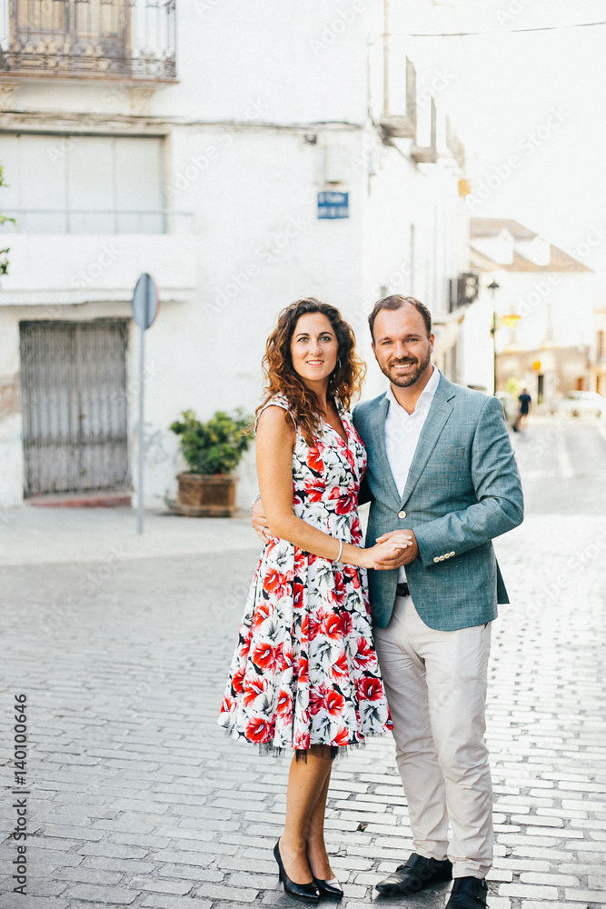 Naklejka premium A romantic couple is happy forever