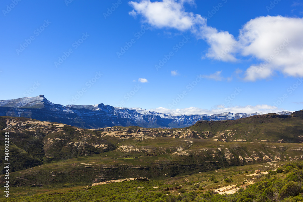 Light snow on mountain peaks Light snow on mountain peaks
