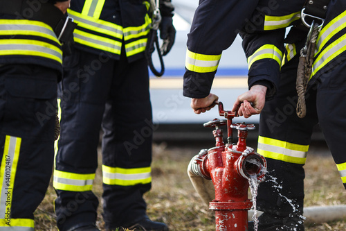 fireman drills, water spill combustion zone