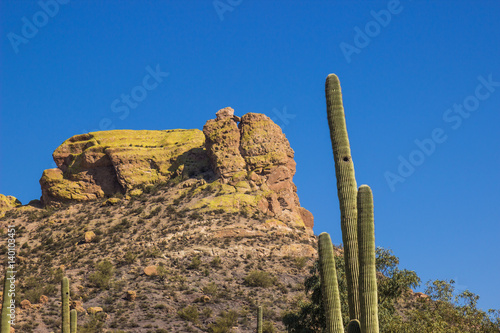 Rock Outcropping In Arizona Desert