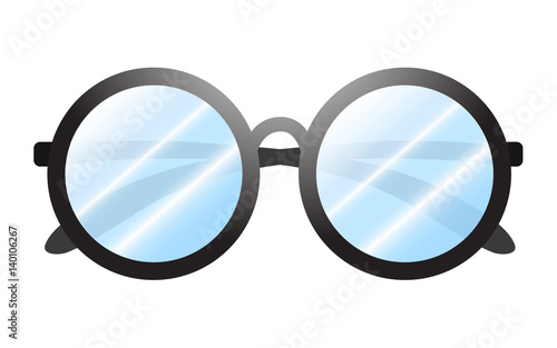 Glasses on White. Vector Illustration