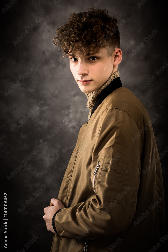 White Teenage Boy Studio Portrait Senior Pictures
