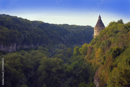 Castle in the mountains. Fortress. Kamenetz-Podolsky, Ukraine, Eastern Europe.