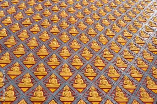 Photography Pattern of golden  buddha sculpture