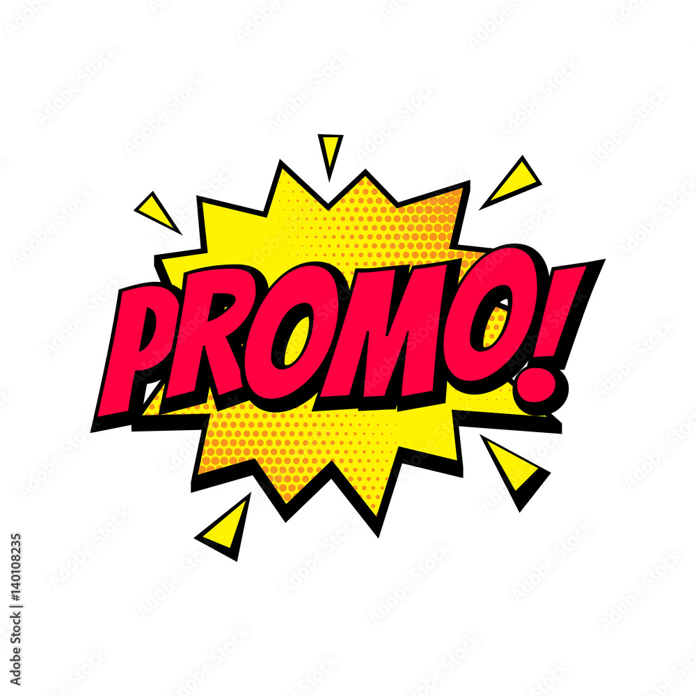 Fototapeta premium Sale promo comic text speech bubble vector isolated icon