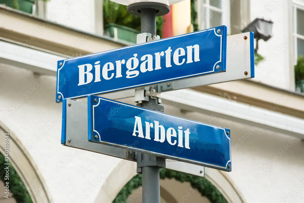 Fototapeta premium Schild 190 - Biergarten