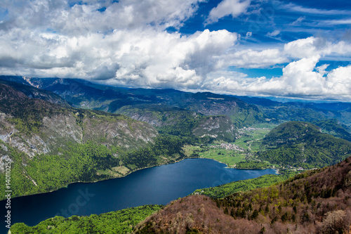 Lake Bohinj from Vogel cable car top station. Julian Alps. Slovenia © daliu
