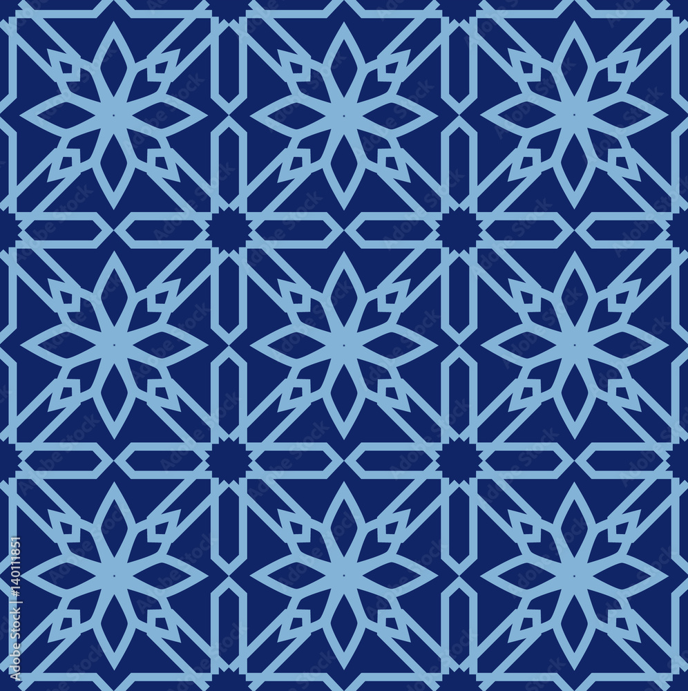 Arabic seamless pattern. Mosaic Oriental Ornaments. Vector illustration. Arabic seamless pattern. Mosaic Oriental Ornaments. Vector illustration.