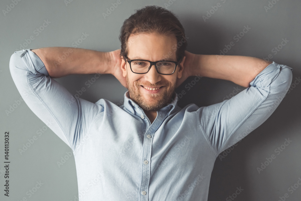 Handsome confident businessman Handsome confident businessman