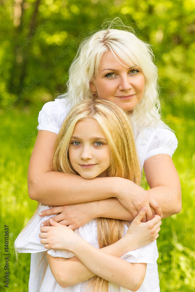 A large family is resting in nature A large family is resting in nature