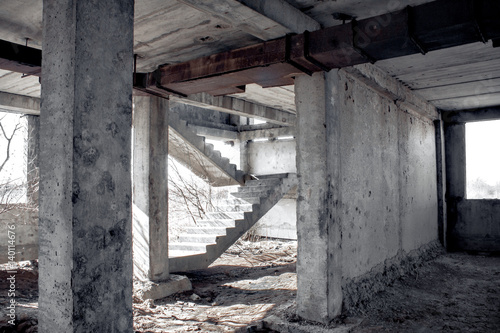 Old concrete staircase