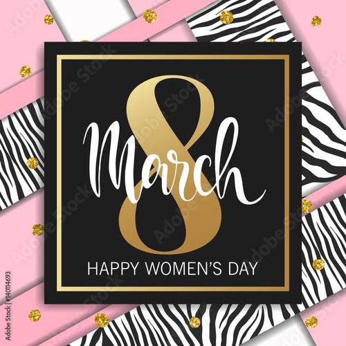 8 March abstract design. International Womens Day Background