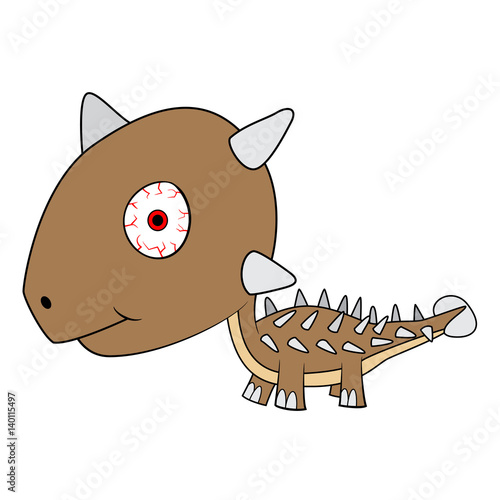  Cartoon Baby Ankylosaurus Dinosaur