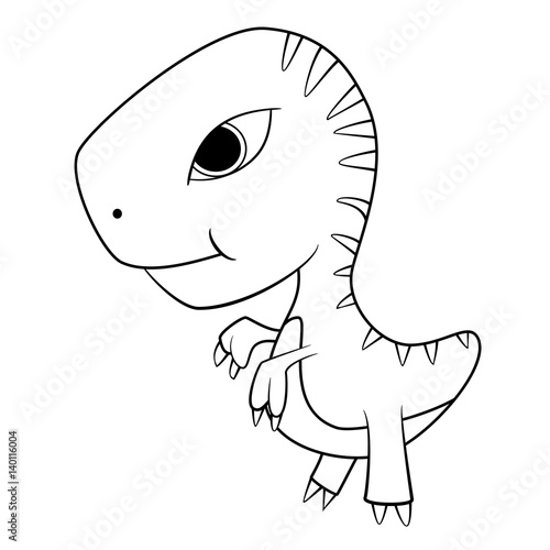 Cute Cartoon of Baby T-Rex Dinosaur © spawn