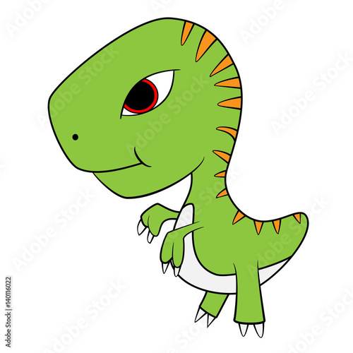 Cute Cartoon of Baby T-Rex Dinosaur