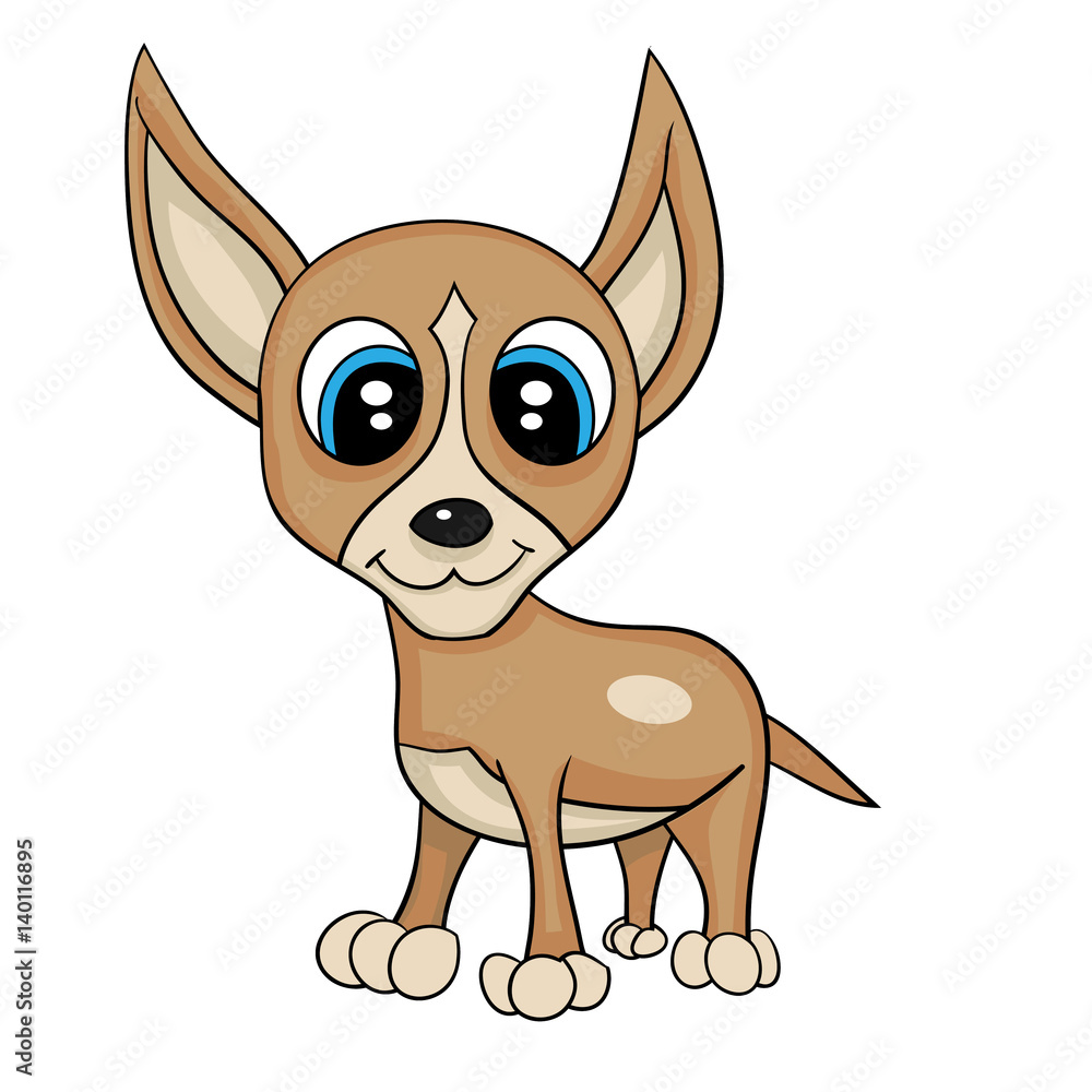 Isolated Cartoon Cute Dog