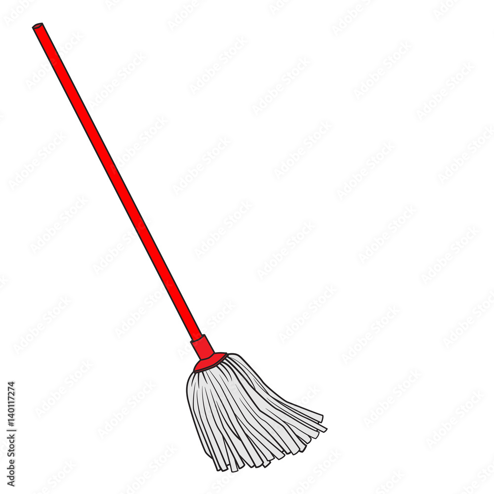 Cute Cartoon Doodle of Mop Cute Cartoon Doodle of Mop