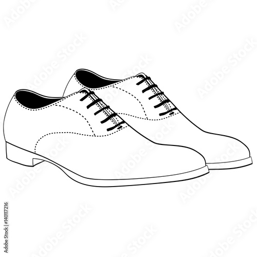 llustration of Isolated Men Shoes