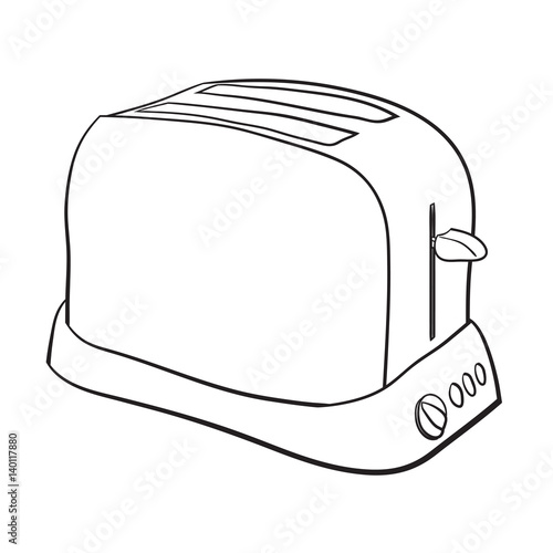 Isolated Cartoon Toaster