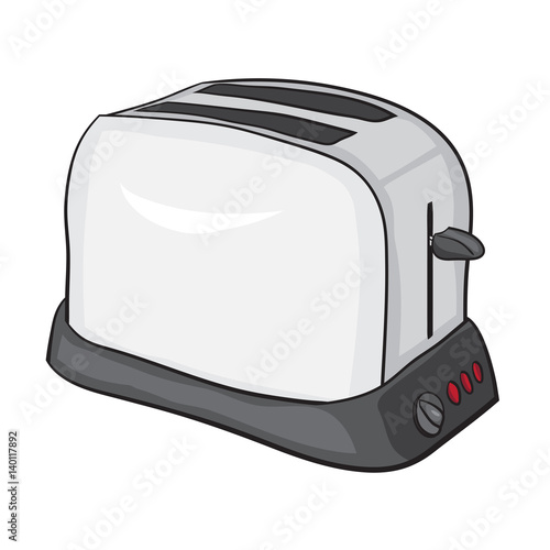 Isolated Cartoon Toaster