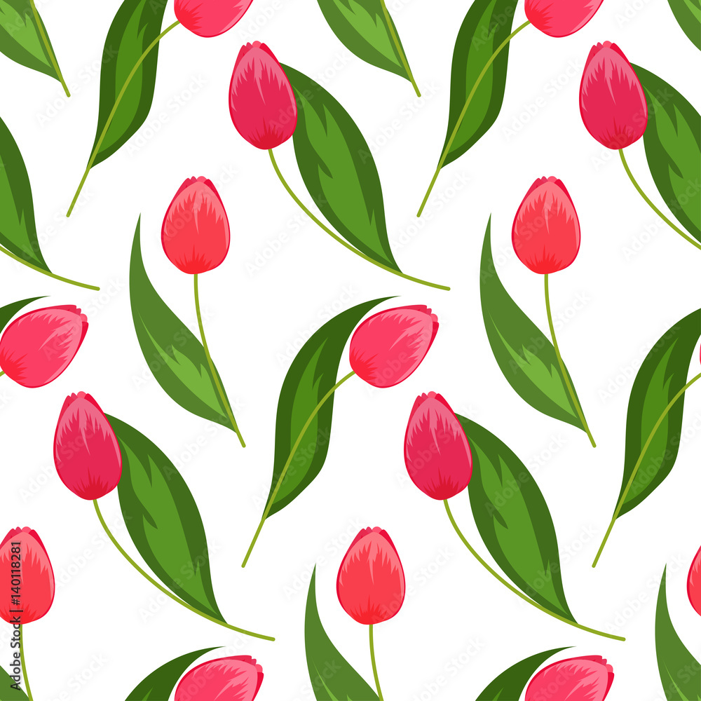 Seamless background from spring flowers. Pattern of tulips. Seamless background from spring flowers. Pattern of tulips.