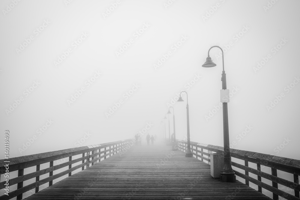 Pier Fog 3 (B&W)