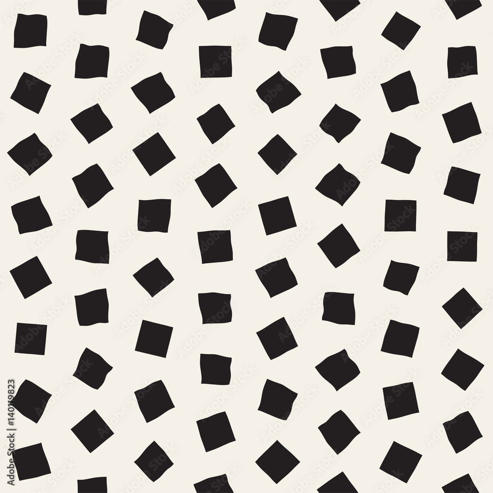 Stylish Doodle Scattered Shapes. Vector Seamless Black And White Freehand Pattern Stylish Doodle Scattered Shapes. Vector Seamless Black And White Freehand Pattern
