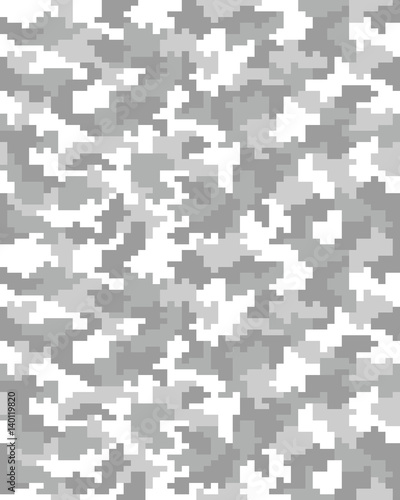 Seamless pattern of digital camouflage, vector